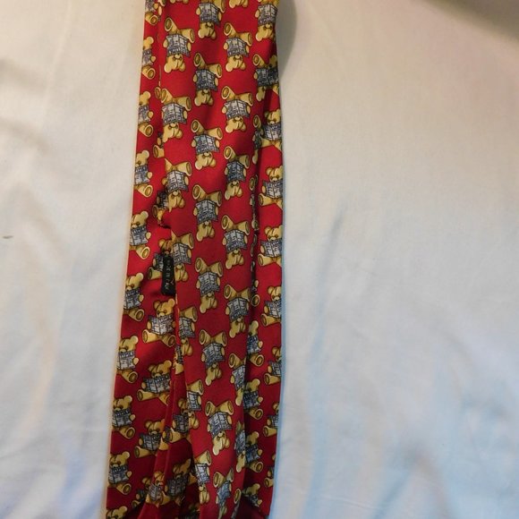 Vintage Beaufort Tie Rack Teddy Bear Tie 100% Silk Made in Italy - Picture 7 of 9